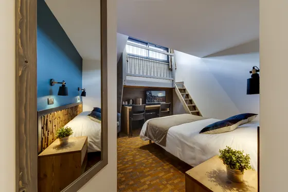 Chambre double/twin mansardée